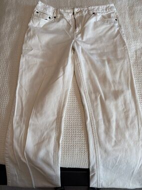 LOFT White Straight-Leg Jeans